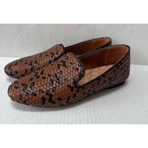 Birdies Donqun Starling Woven Flat Brown Black Womens Size 8.5
